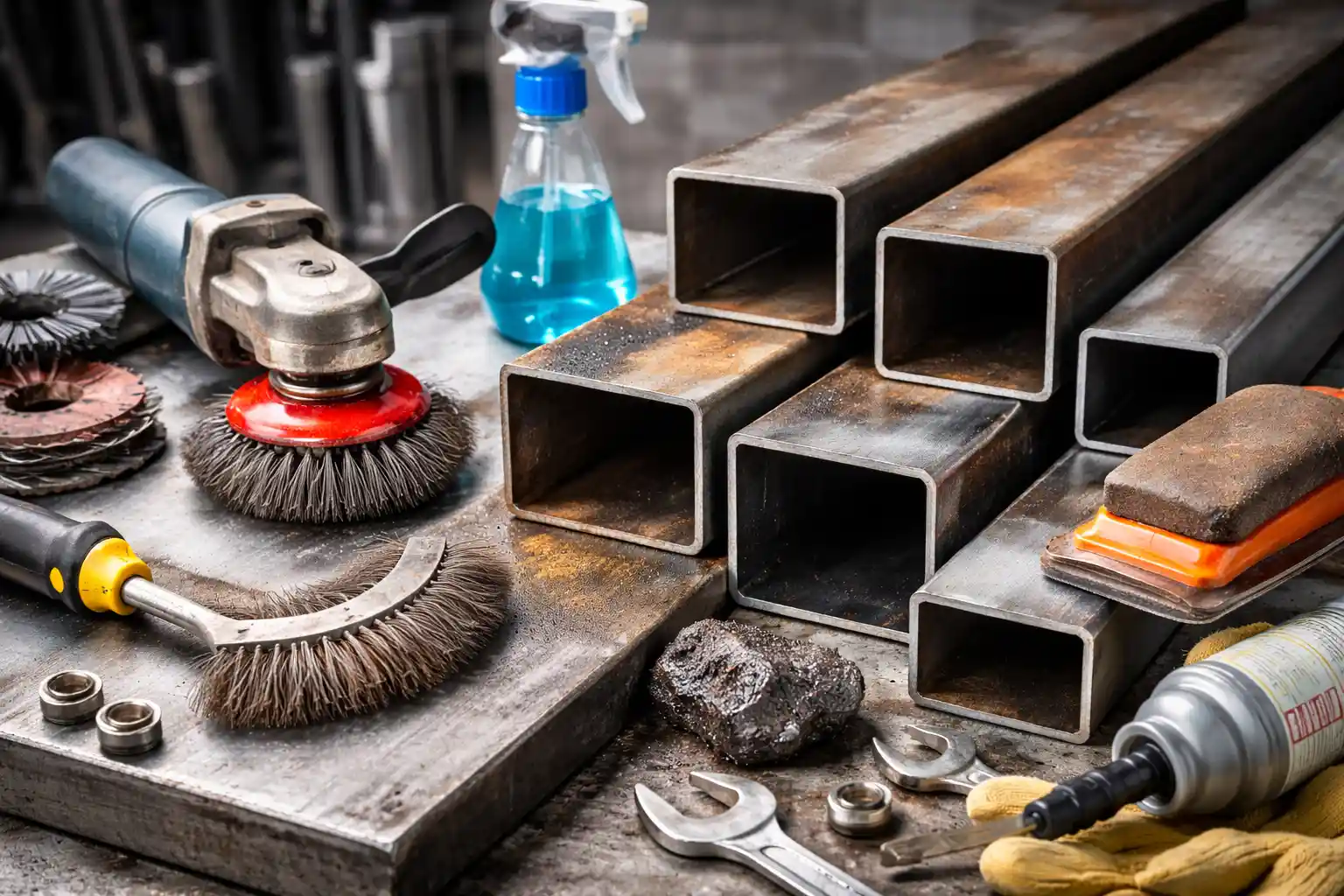 روش‌های بهینه برای تمیزکاری پروفیل‌های آهنی